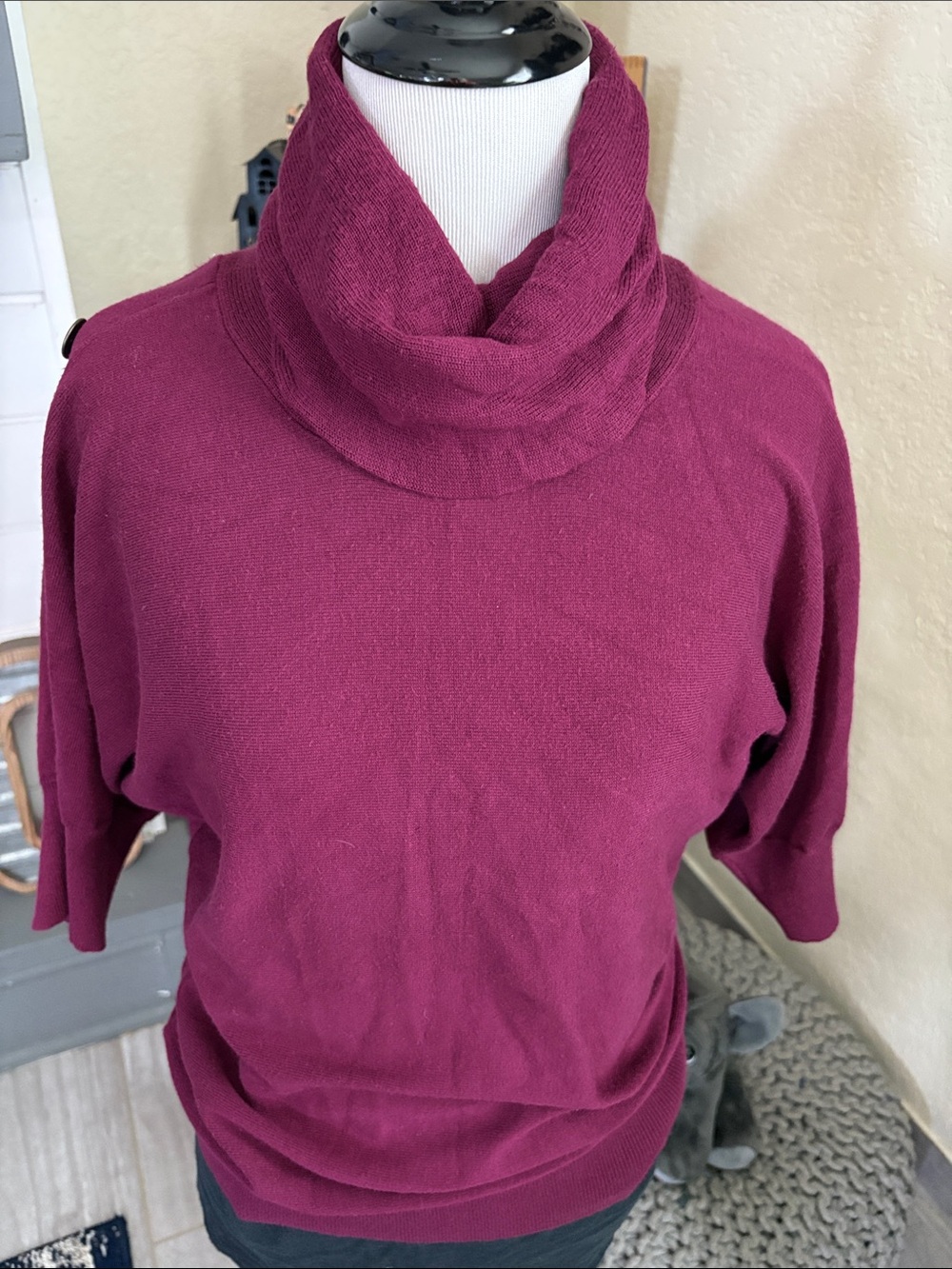 Dress Barn Plum Cowl Neck Sweater